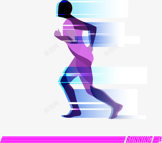 创意运动跑步人物png免抠素材_新图网 https://ixintu.com 个性 动感 抽象人物 时尚 跑步 运动员