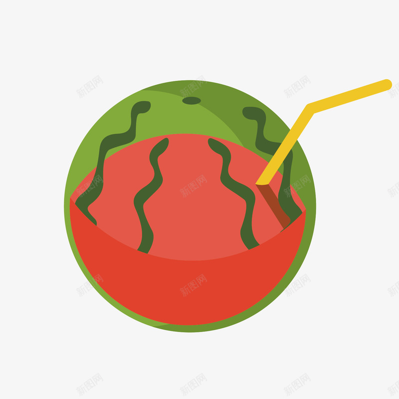 红色西瓜饮品店logo图标矢量图eps_新图网 https://ixintu.com logo 图标 矢量图标 红色 红色矢量 西瓜 西瓜矢量 饮品 饮品矢量 矢量图