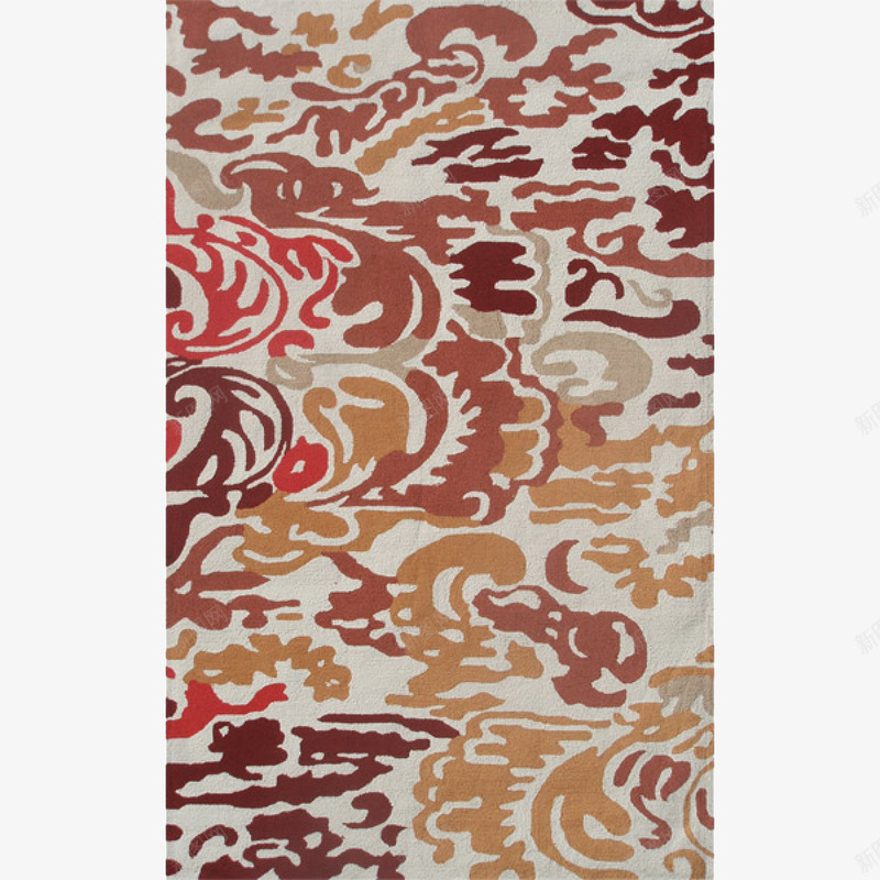 个性的花纹叶子地毯png免抠素材_新图网 https://ixintu.com 产品实物 地毯 实用 抽象 方形 棕色系列 植物 高档