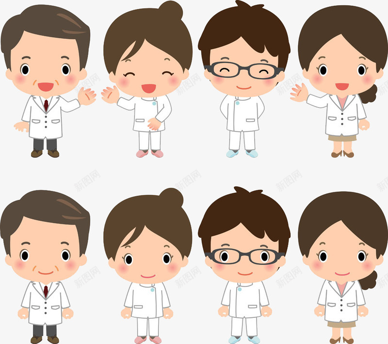 卡通医生护士漫画png免抠素材_新图网 https://ixintu.com 医生 卡通 护士 护士漫画 漫画