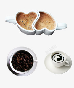 心形牛奶特色咖啡高清图片