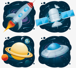 科幻插画宇宙太空图案插画高清图片