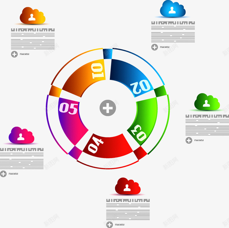 商务信息图表示意图png免抠素材_新图网 https://ixintu.com PPT 信息 商务 图表 圆环 多彩 步骤 流程 炫彩 示意图 统计 说明