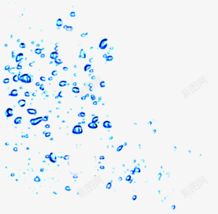 蓝色散开的水花png免抠素材_新图网 https://ixintu.com 散开 水花 素材 蓝色