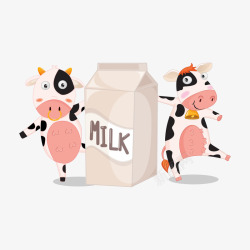 牛奶插画素材