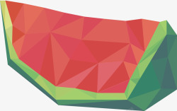 折纸水果创意抽象水果西瓜矢量图高清图片