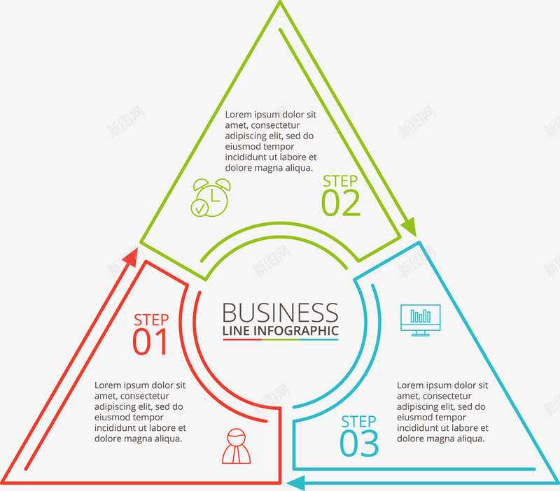 漂浮三角形信息图表矢量图eps免抠素材_新图网 https://ixintu.com 信息图表 漂浮 矢量图