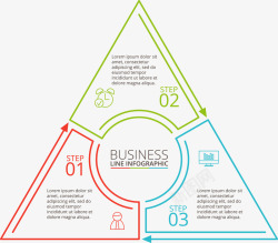 漂浮三角形信息图表矢量图素材
