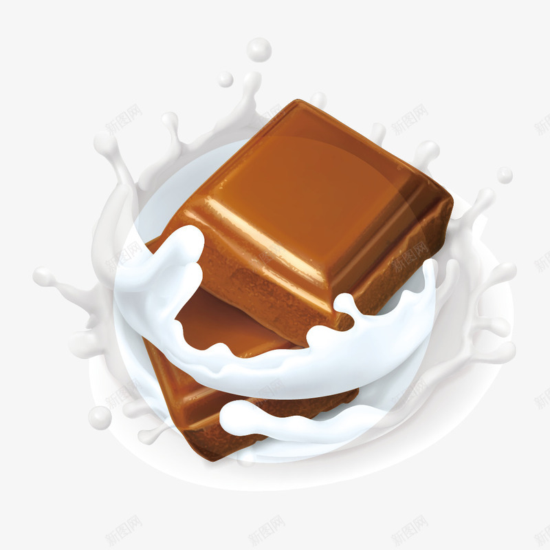 牛奶巧克力png免抠素材_新图网 https://ixintu.com 巧克力 牛奶 甜点