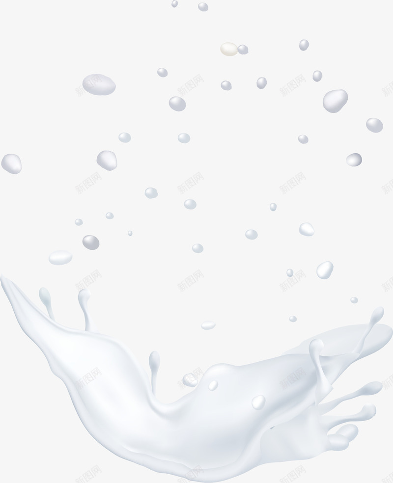 白色清新牛奶效果元素png免抠素材_新图网 https://ixintu.com 免抠PNG 效果元素 清新 牛奶 白色