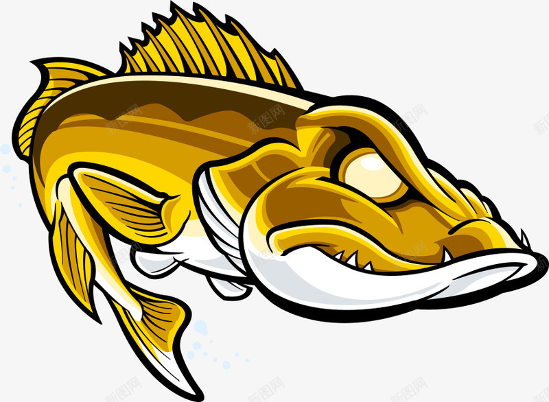 漂亮的金色鱼矢量图eps免抠素材_新图网 https://ixintu.com 与 卡通与 矢量鱼 金色鱼 鱼儿 鱼类 矢量图