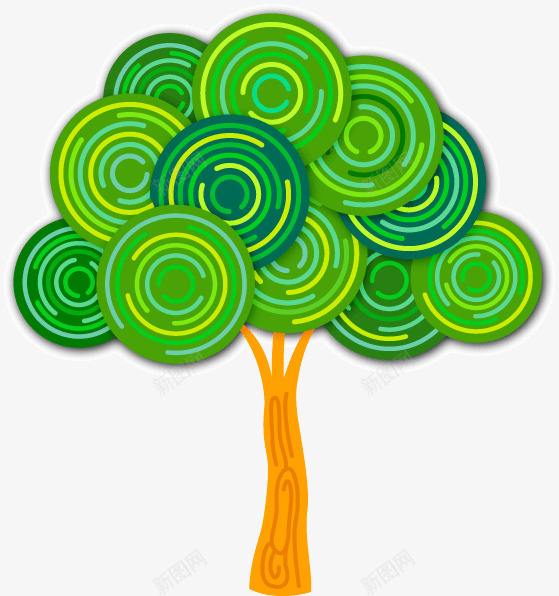 创意绿色树木矢量图ai免抠素材_新图网 https://ixintu.com 个性 创意 树干 树木 矢量素材 简约 绿色 矢量图