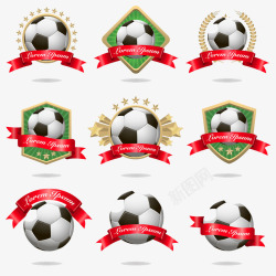 足球和丝带足球标识图标高清图片