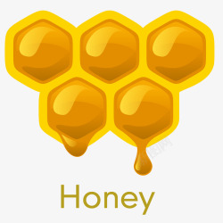 黄色的蜂巢卡通蜂蜜食物矢量图高清图片