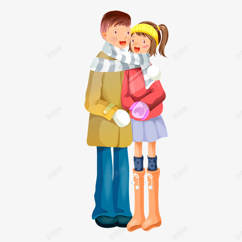 爱人可爱png免抠素材_新图网 https://ixintu.com 冬天 可爱 年轻人 爱人