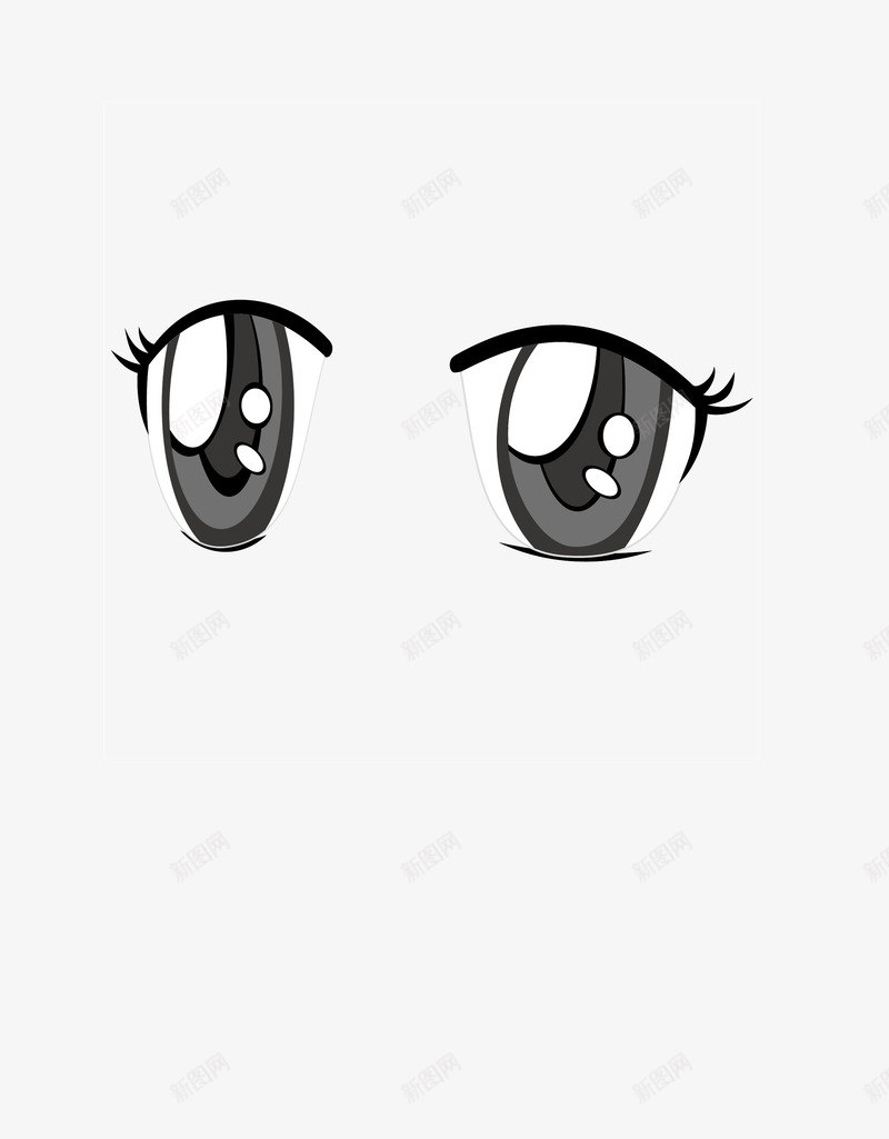 漂亮的卡通人物的眼睛png免抠素材_新图网 https://ixintu.com 卡通人物 卡通手绘 可爱 漂亮 眼睛