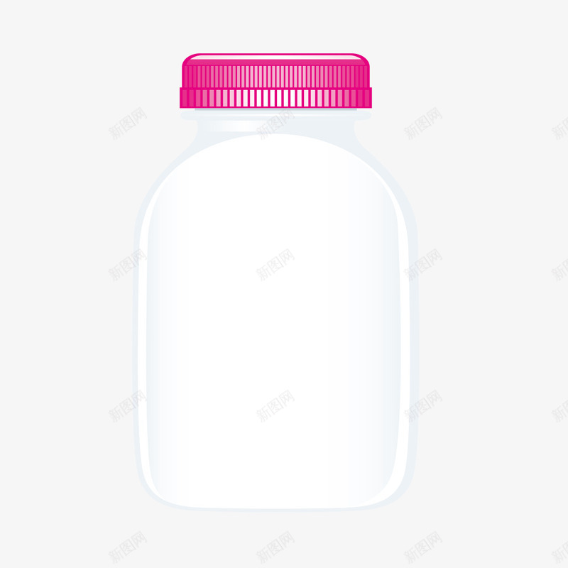 透明牛奶罐子png免抠素材_新图网 https://ixintu.com 样式 牛奶 罐子 透明