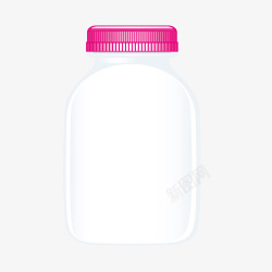 透明牛奶罐子素材