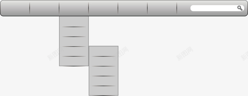 灰白色导航条png免抠素材_新图网 https://ixintu.com 灰白色导航条