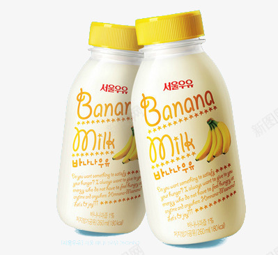 韩国香蕉牛奶png免抠素材_新图网 https://ixintu.com 产片实物 牛奶 饮品 香蕉 黄色