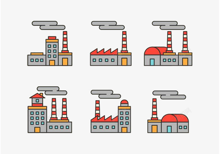 烟囱高楼大厦png免抠素材_新图网 https://ixintu.com 住房 冬天 居民 浓烟