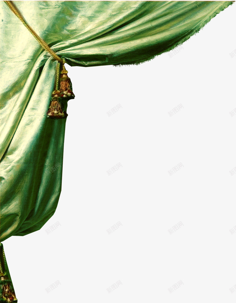绿色帘布png免抠素材_新图网 https://ixintu.com 帘布 漂亮帘布 装饰帘布