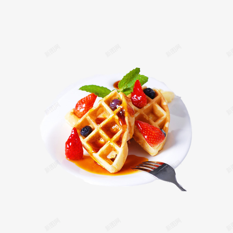 华夫饼png免抠素材_新图网 https://ixintu.com waffle 果酱 甜品 食物