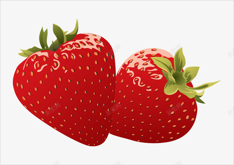 鲜艳的草莓png免抠素材_新图网 https://ixintu.com 大草莓 牛奶草莓 电脑手绘 超写实草莓