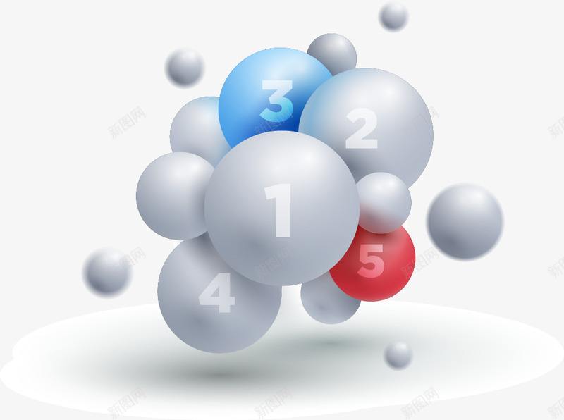 圆形图表png免抠素材_新图网 https://ixintu.com 圆形图表 汇聚 立体圆球