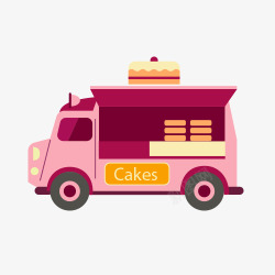甜甜圈狗丰富多彩的食品车高清图片