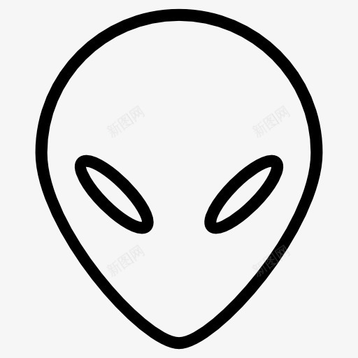 外星人的头图标png_新图网 https://ixintu.com 外星人 宇宙怪兽 空间 银河系 飞碟