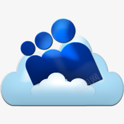 创意联系人图标png_新图网 https://ixintu.com 个性图标 云 创意云图标 创意图标 白色 联系人 蓝色