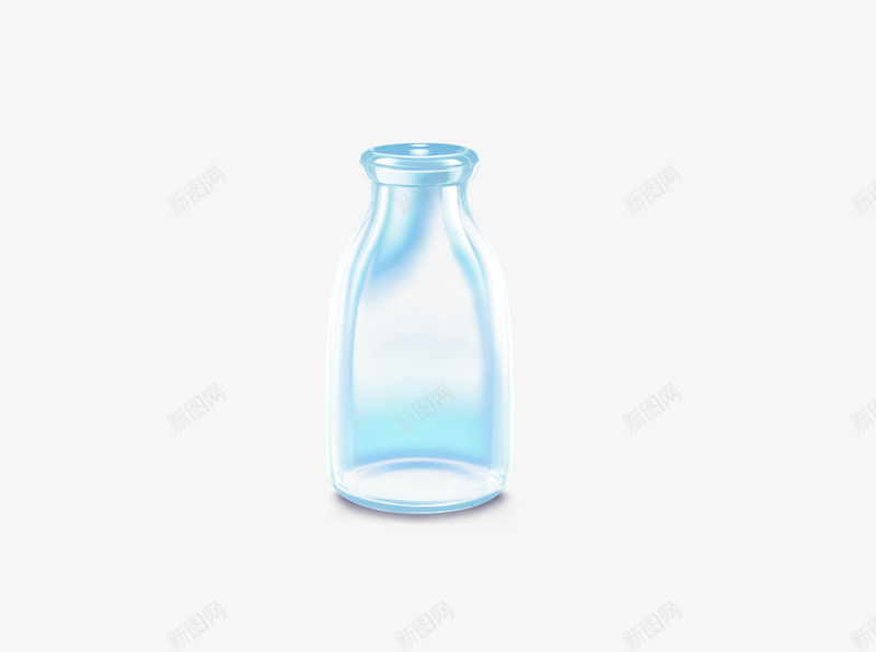 牛奶瓶子透明牛奶瓶png免抠素材_新图网 https://ixintu.com 牛奶 矢量素材 透明水瓶 透明瓶子