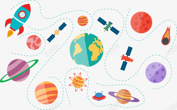 宇宙图标矢量图图标