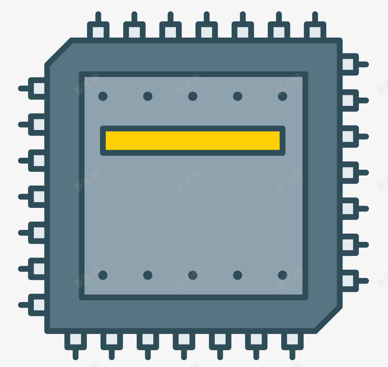金属材料制作的芯片png免抠素材_新图网 https://ixintu.com 元器件 智能芯片 电子芯片 矢量电子芯片 矢量芯片 芯片 金属材料