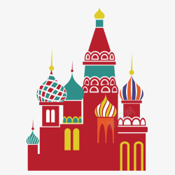 硬朗美丽的俄罗斯大教堂矢量图高清图片