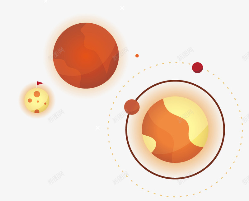 星系星球矢量图ai免抠素材_新图网 https://ixintu.com 太阳系 宇宙 星系 矢量图