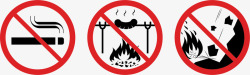 景区标示禁止烧烤图标高清图片