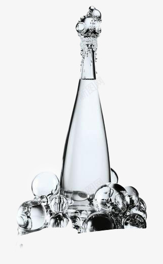 水晶瓶子png免抠素材_新图网 https://ixintu.com 产品实物 玻璃瓶 透明装水瓶子