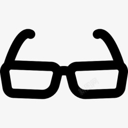 矩形眼镜眼镜的矩形形状的图标高清图片