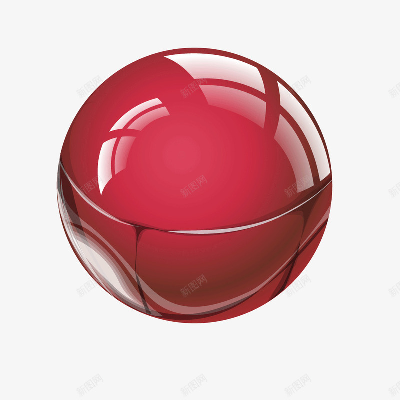 红色玻璃质感光泽球体png免抠素材_新图网 https://ixintu.com 光泽 玻璃 玻璃质感 球体 红色 质感