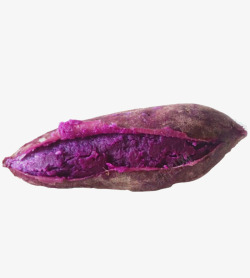 农作物紫薯剥开的紫薯高清图片