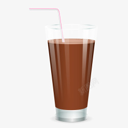 咖啡色杯子杯子里的巧克力牛奶高清图片