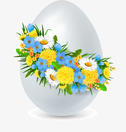 彩蛋装饰花蛋矢量图高清图片