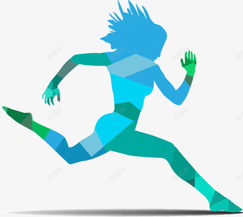 创意运动跑步人物png免抠素材_新图网 https://ixintu.com 个性 动感 抽象人物 时尚 跑步 运动员