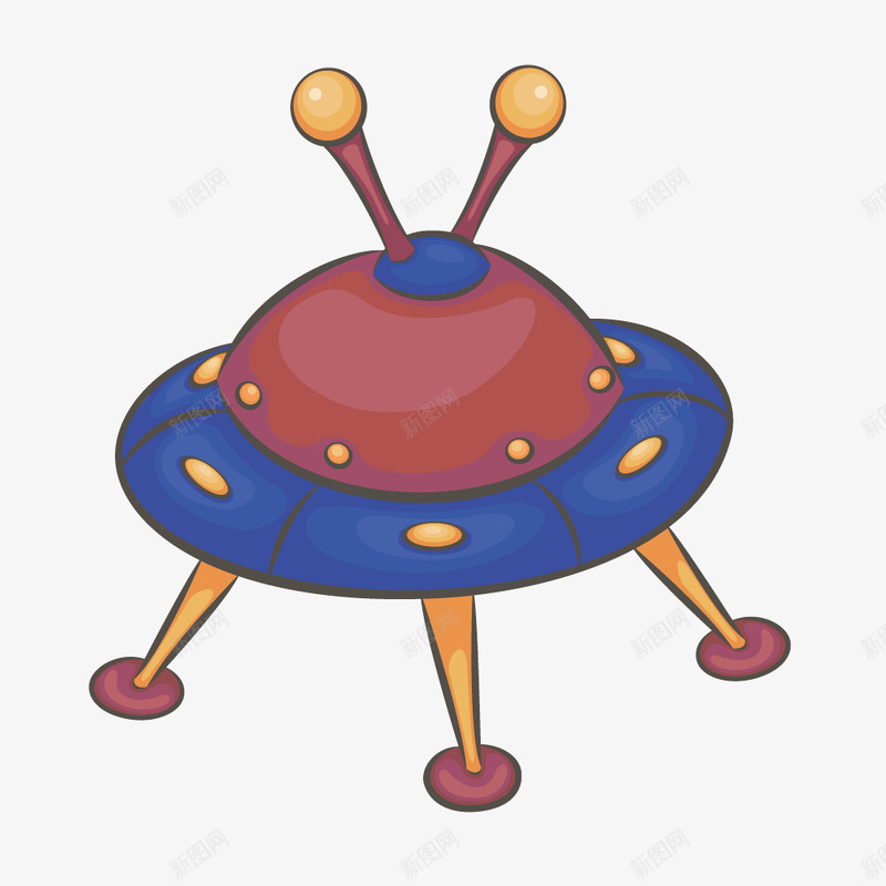 卡通外来飞行器矢量图ai免抠素材_新图网 https://ixintu.com 不明飞行物 外星飞船 宇宙飞船 矢量飞碟 飞行器 矢量图