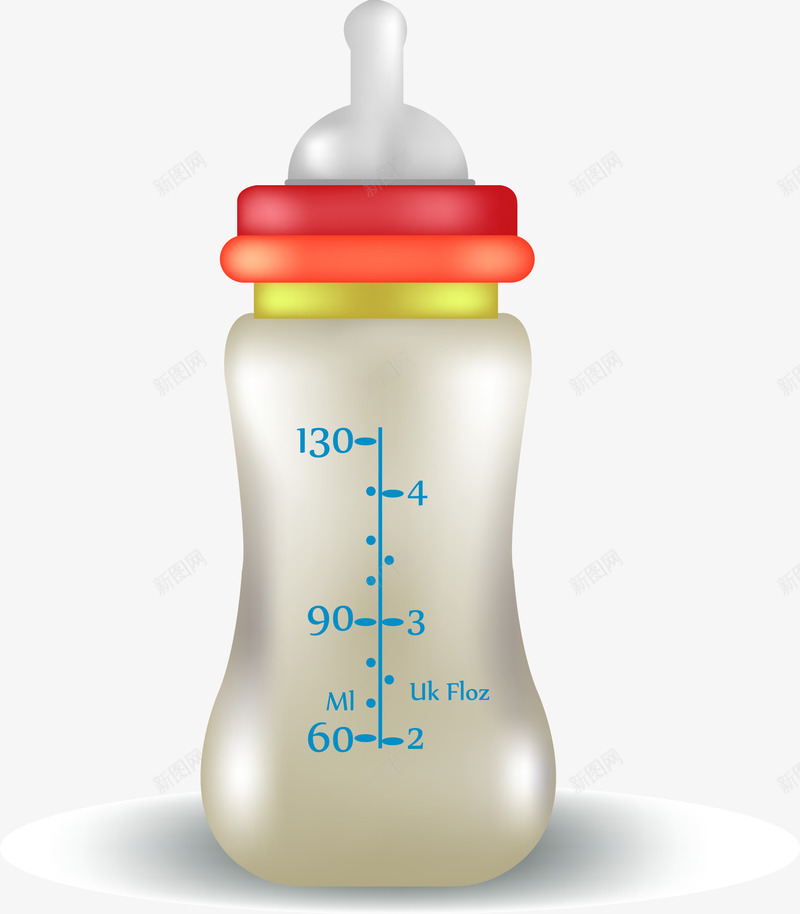 创意奶瓶png免抠素材_新图网 https://ixintu.com 创意 刻度 奶瓶 毫升 牛奶