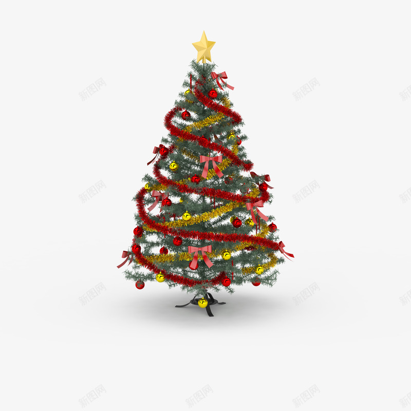 圣诞树彩带png免抠素材_新图网 https://ixintu.com 五彩圣诞树 圣诞树图片素材 圣诞树彩带图片素材免费下载 圣诞节素材 漂亮圣诞树