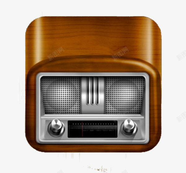 怀旧收音机图标png_新图网 https://ixintu.com APP图标 怀旧 怀旧收音机 怀旧门 收音机图标 老物件 金属木头材质