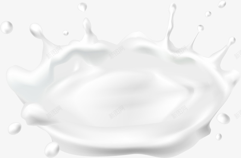 白色清新牛奶效果元素png免抠素材_新图网 https://ixintu.com 免抠PNG 效果元素 清新 牛奶 白色